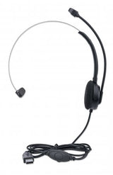 Manhattan 179867 hovedtelefoner/headset Ledningsført Kontor/Callcenter USB Type-A Sort