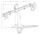 iiyama DS1002D-B1 skærmbeslag og -stativer 76,2 cm (30") Skrivebord Sort