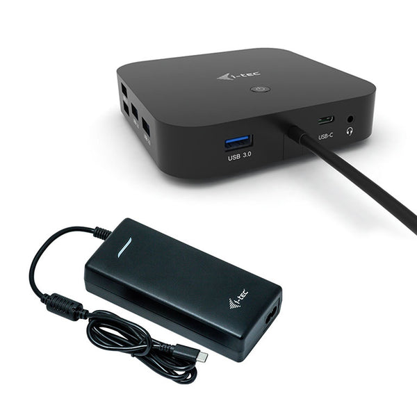 i-tec C31DUALDPDOCKPD100W dockingstation Ledningsført USB 3.2 Gen 1 (3.1 Gen 1) Type-C Sort
