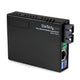 StarTech.com MCM110SC2 netværksomformer til medie 100 Mbit/s 1310 nm Multitilstand Sort
