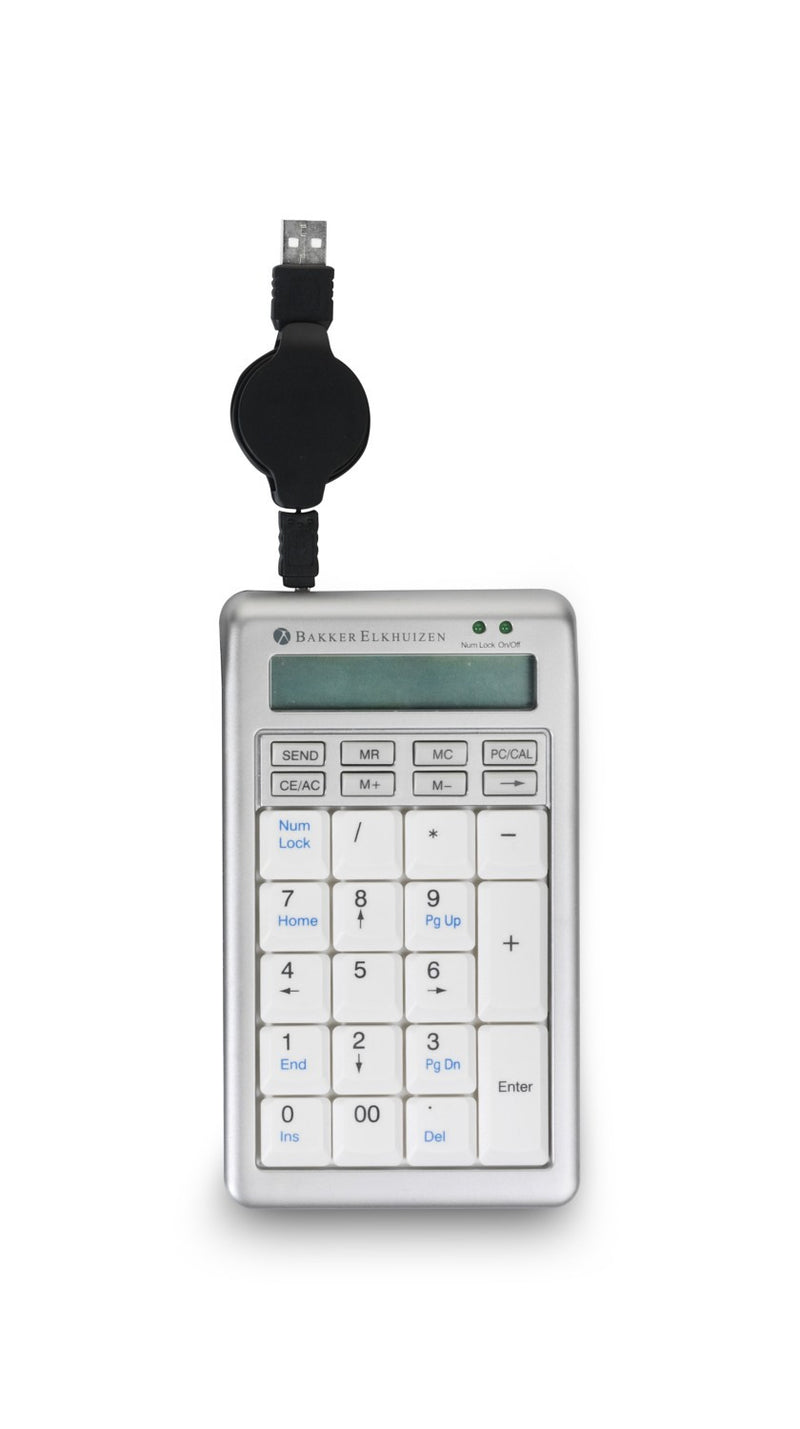 BakkerElkhuizen S-board 840 Numeric numerisk tastatur PC USB Lys grå, Hvid