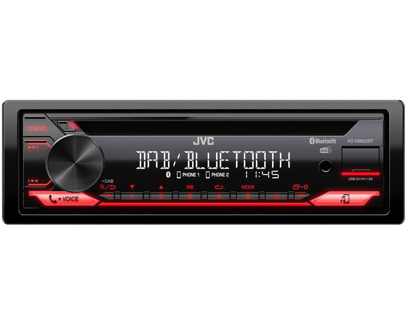 JVC KD-DB622BT bil media receiver Sort 200 W Bluetooth