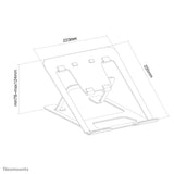 Neomounts NSLS085GREY laptop stativ Grå 43,2 cm (17")