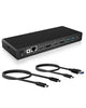 ICY BOX IB-DK2245AC Ledningsført USB 3.2 Gen 1 (3.1 Gen 1) Type-C Sort