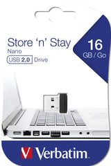 Verbatim Store 'n' Stay Nano USB-nøgle 16 GB USB Type-A 2.0 Sort
