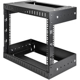 StarTech.com RK812WALLOA stativ 8U Vægmonteret stativ Sort
