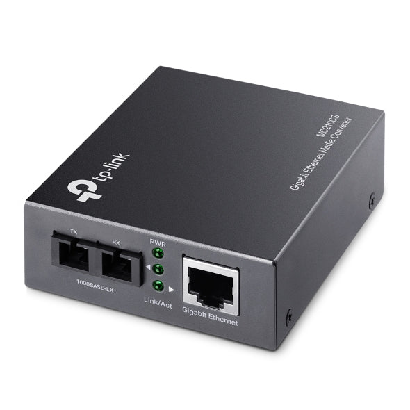 TP-Link MC210CS netværksomformer til medie 1000 Mbit/s 1310 nm Enkeltilstand Sort