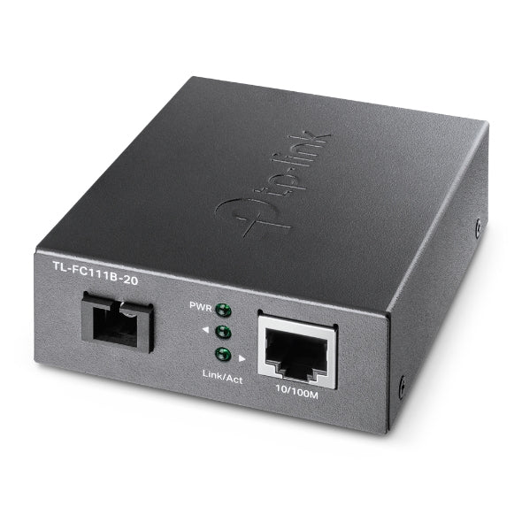 TP-Link TL-FC111B-20 netværksomformer til medie 100 Mbit/s Enkeltilstand Sort