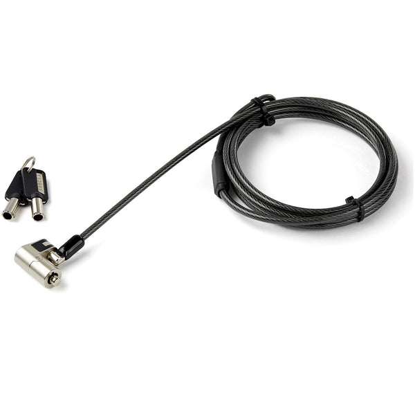 StarTech.com LTULOCKKEY kabellås Sort, Rustfrit stål 2 m