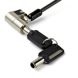StarTech.com LTULOCKKEY kabellås Sort, Rustfrit stål 2 m