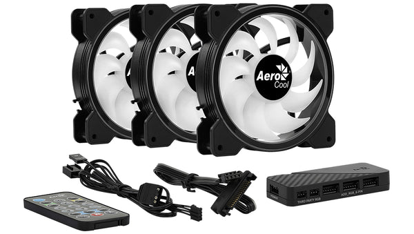 Aerocool Saturn 12F ARGB Pro Computerkabinet Ventilator 12 cm Sort