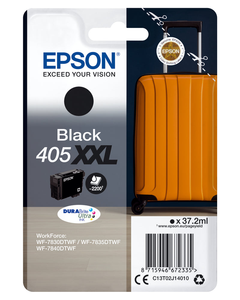 Epson 405XXL DURABrite Ultra Ink blækpatron 1 stk Original Ekstra (Super) højt udbytte Sort