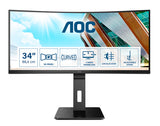 AOC P2 CU34P2A computerskærm 86,4 cm (34") 3440 x 1440 pixel Quad HD LED Sort