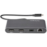 StarTech.com TB3DKM2DPL dockingstation Ledningsført Thunderbolt 3 Grå