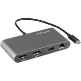 StarTech.com TB3DKM2DPL dockingstation Ledningsført Thunderbolt 3 Grå