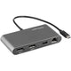 StarTech.com TB3DKM2DPL dockingstation Ledningsført Thunderbolt 3 Grå
