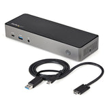 StarTech.com DK31C3HDPDUE dockingstation Ledningsført USB 3.2 Gen 2 (3.1 Gen 2) Type-C Sort, Grå