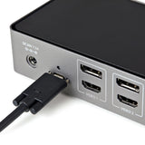 StarTech.com DK31C3HDPDUE dockingstation Ledningsført USB 3.2 Gen 2 (3.1 Gen 2) Type-C Sort, Grå