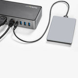 StarTech.com DK31C3HDPDUE dockingstation Ledningsført USB 3.2 Gen 2 (3.1 Gen 2) Type-C Sort, Grå