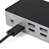 StarTech.com DK31C3HDPDUE dockingstation Ledningsført USB 3.2 Gen 2 (3.1 Gen 2) Type-C Sort, Grå