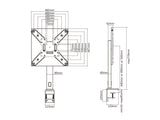 Multibrackets 0129 tv-beslag 139,7 cm (55") Sort
