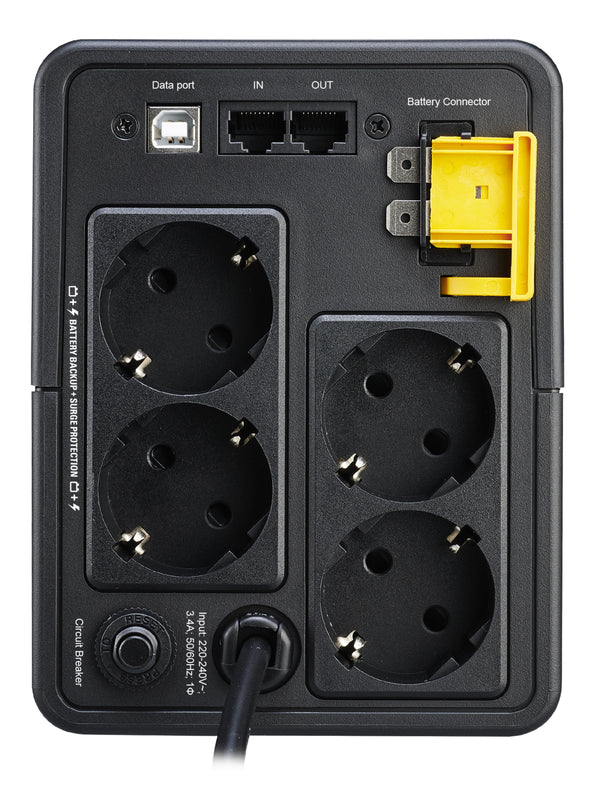 APC BX750MI-GR UPS-enhed Interaktivt indgangsstik 0,75 kVA 410 W 4 AC stikkontakt(er)