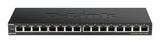 D-Link DGS-1016S Ikke administreret Gigabit Ethernet (10/100/1000) Sort