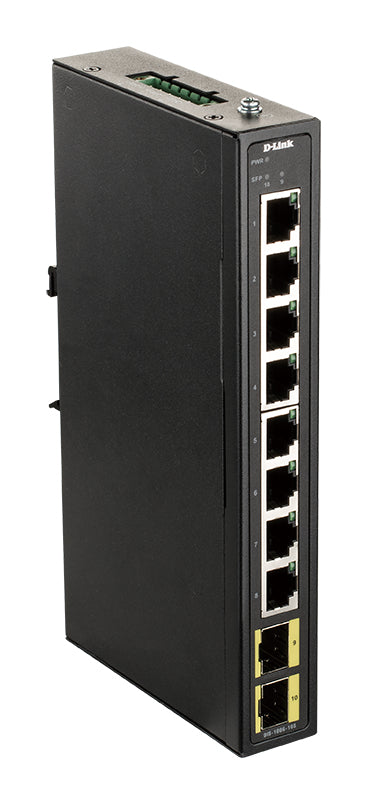 D-Link DIS-100G-10S netværksswitch Ikke administreret Gigabit Ethernet (10/100/1000) DIN rail Sort