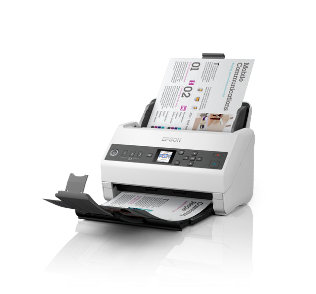 Epson DS-730N Skanner med papir-tilførsel 600 x 600 dpi A4 Sort, Grå