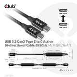 CLUB3D CAC-1535 USB-kabel USB 3.2 Gen 2 (3.1 Gen 2) 5 m USB C Sort