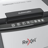 Rexel Optimum AutoFeed+ 130X papirmakulator Krydsmakulering 55 dB 22 cm Sort, Sølv