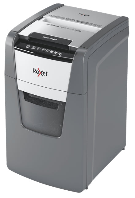 Rexel AutoFeed+ 130M papirmakulator Mikromakulering 55 dB Sort, Grå