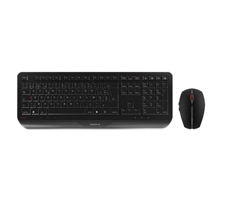 CHERRY Gentix Desktop tastatur Mus inkluderet Kontor RF trådløst Schweizisk Sort