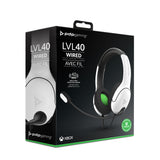 PDP LVL40 Headset Ledningsført Spil Hvid