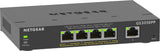 NETGEAR 5-Port Gigabit Ethernet High-Power PoE+ Plus Switch (GS305EPP) Administreret L2/L3 Gigabit Ethernet (10/100/1000) Strøm over Ethernet (PoE) Sort