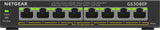 NETGEAR 8-Port Gigabit Ethernet PoE+ Plus Switch (GS308EP) Administreret L2/L3 Gigabit Ethernet (10/100/1000) Strøm over Ethernet (PoE) Sort