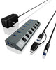 ICY BOX IB-HUB1701-C3 USB 3.2 Gen 1 (3.1 Gen 1) Type-B 5000 Mbit/s Anthracit