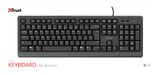 Trust Primo tastatur Medicinsk USB Nordisk Sort