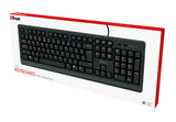 Trust Primo tastatur Medicinsk USB Nordisk Sort