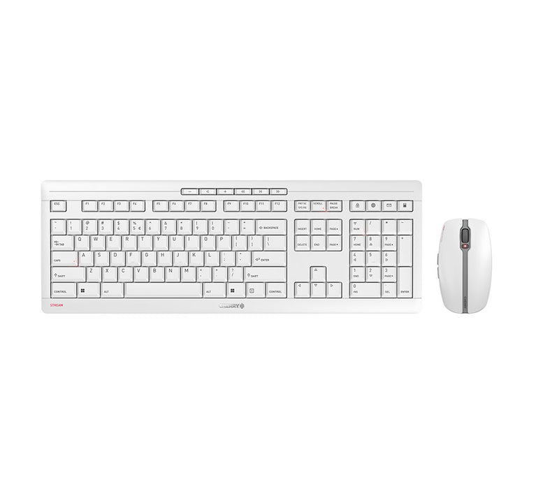 CHERRY Stream Desktop tastatur Mus inkluderet Kontor RF trådløst QWERTY US engelsk Grå