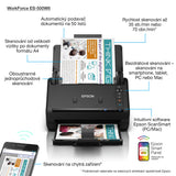 Epson WorkForce ES-500WII Skanner med papir-tilførsel 600 x 600 dpi A4 Sort