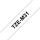 Brother TZE-M31 etiketbånd Sort på transparant
