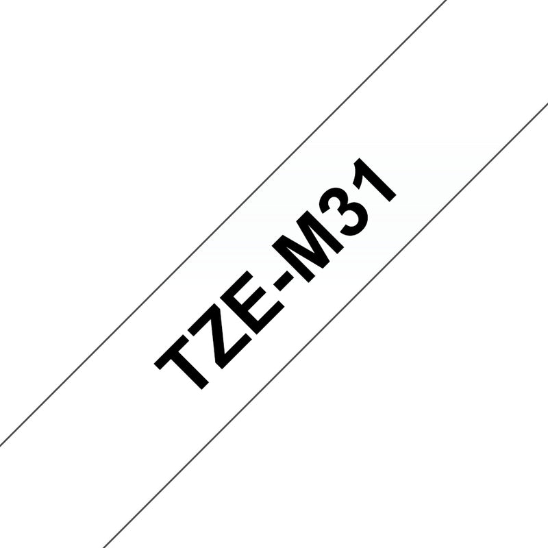 Brother TZE-M31 etiketbånd Sort på transparant