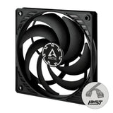 ARCTIC P12 Slim PWM PST Computerkabinet Ventilator 12 cm Sort 1 stk