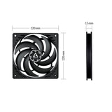 ARCTIC P12 Slim PWM PST Computerkabinet Ventilator 12 cm Sort 1 stk
