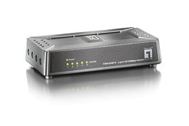 LevelOne FSW-0508TX netværksswitch Ikke administreret Fast Ethernet (10/100) Sort, Grå