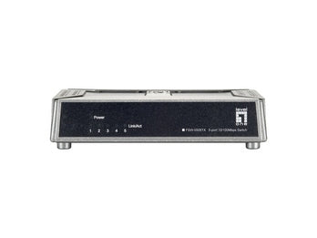 LevelOne FSW-0508TX netværksswitch Ikke administreret Fast Ethernet (10/100) Sort, Grå