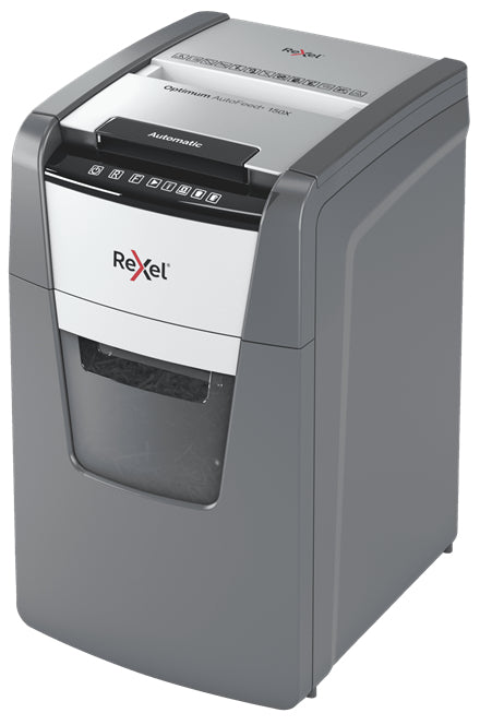 Rexel Optimum AutoFeed+ 150X A papirmakulator 55 dB 22 cm Sort, Grå