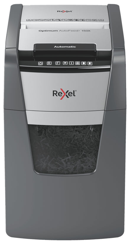 Rexel Optimum AutoFeed+ 150X A papirmakulator 55 dB 22 cm Sort, Grå