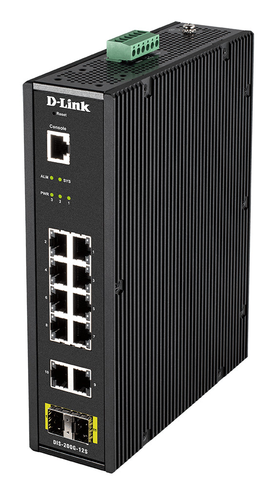 D-Link DIS-200G-12S netværksswitch Administreret L2 Gigabit Ethernet (10/100/1000) Sort